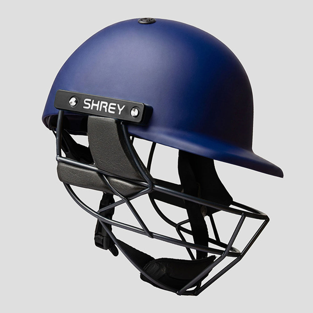 Shrey Chroma Steel Adult Cricket Helmet by SHREY - Navy - side view - TopCricketStore