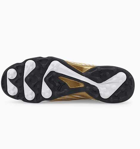 PUMA 22 FH Rubber White-Gold-Puma Black Cricket Shoes