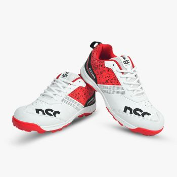 DSC Zooter Junior Cricket Shoes Red and White - Top Cricket Store