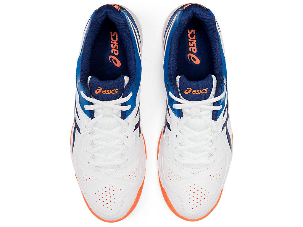 Asics GEL-PEAKE 5 - White/Blue Expanse Cricket Shoes