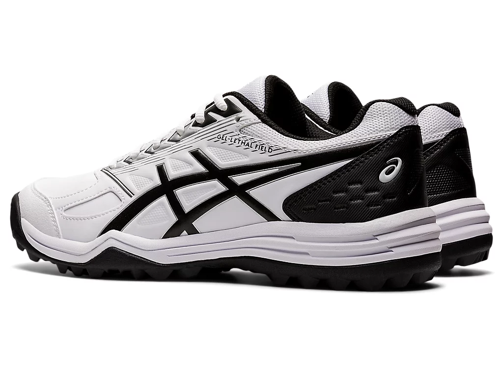 Asics Gel-Lethal Field - White/Black Cricket Shoes