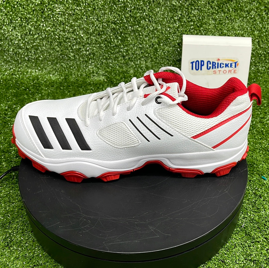 Adidas Crihase White/Red Cricket Shoes